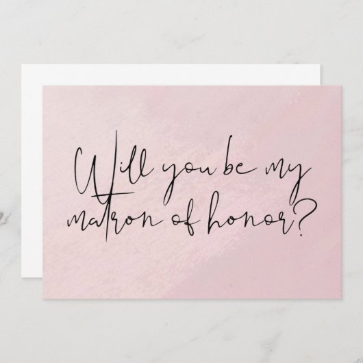 Bent u mijn Matron of Honor Briefkaart? Kaart (Voorkant / Achterkant)