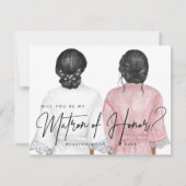 Bent u mijn Matron of Honor? Meisjes in Robes Inv Kaart (Voorkant)