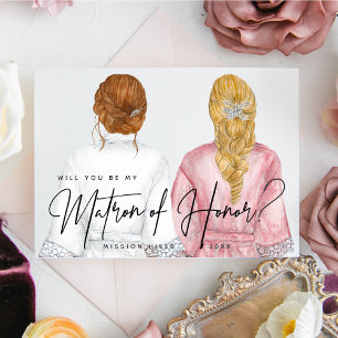 Bent u mijn Matron of Honor? Meisjes in Robes Inv Kaart