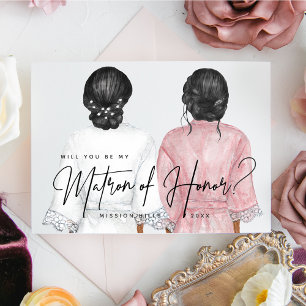 Bent u mijn Matron of Honor? Meisjes in Robes Inv Kaart
