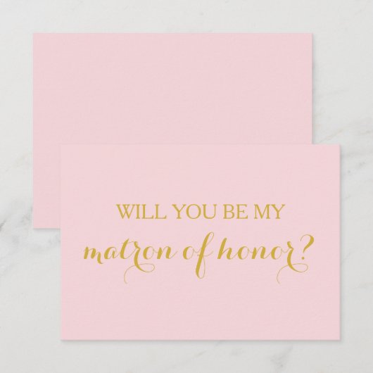 Bent u mijn matron van de Bridal-wedstrijd? Kaart (Voorkant / Achterkant)