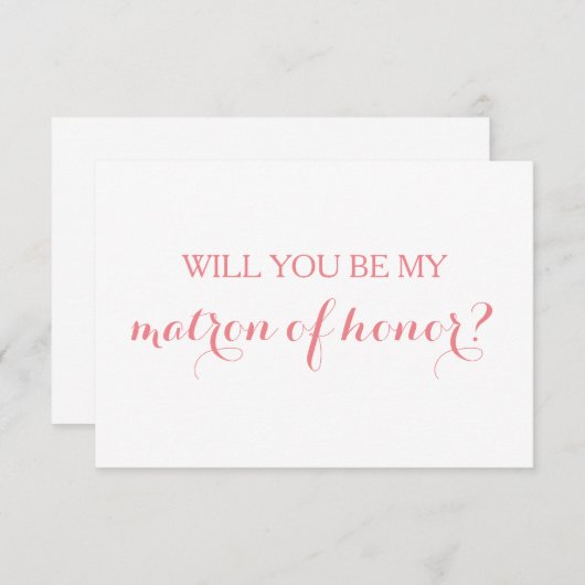 Bent u mijn matron van de Bridal-wedstrijd? Kaart (Voorkant / Achterkant)