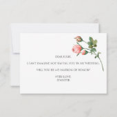 Bent u mijn matron van de eer? Blushing Pink Rose (Achterkant)