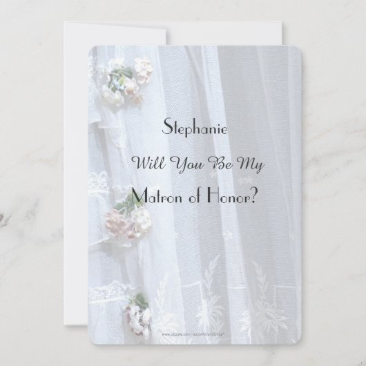 Bent u mijn matron van de Lace Uitnodigen? Kaart (Voorkant)