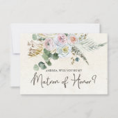 Bent u mijn matron van eer Pastel Boho neutraal? (Voorkant)