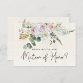 Bent u mijn matron van eer Pastel Boho neutraal? (Voorkant / Achterkant)