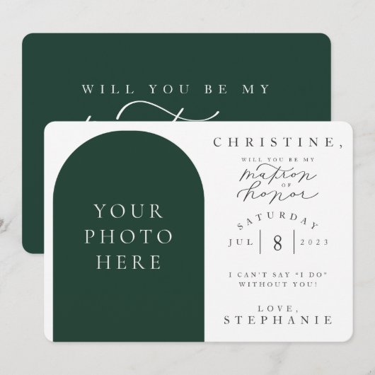 Bent u mijn matron van het eervolle Fotovoorstel K Kaart (Voorkant / Achterkant)