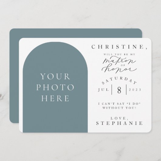 Bent u mijn matron van het eervolle Fotovoorstel K Kaart (Voorkant / Achterkant)