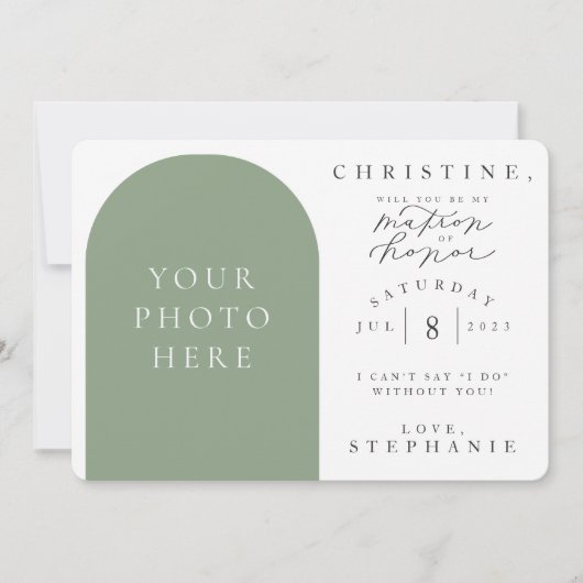 Bent u mijn matron van het eervolle Fotovoorstel K Kaart (Voorkant)