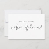 Bent u mijn matron van het eervolle voorstel Kaart (Voorkant)