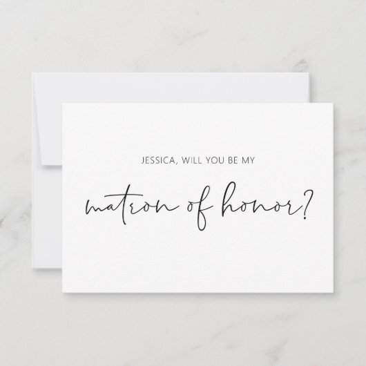 Bent u mijn matron van het eervolle voorstel Kaart (Voorkant)