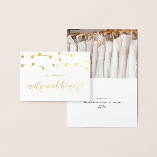 Bent u mijn matron van het Honor String Lights? Folie Kaarten (Display)