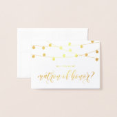 Bent u mijn matron van het Honor String Lights? Folie Kaarten (Voorkant met envelop)