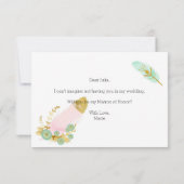 Bent u mijn matron van Honor Boho Pink en Gold? (Achterkant)