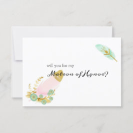 Bent u mijn matron van Honor Boho Pink en Gold?