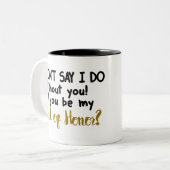 Bent u mijn meisje? tweekleurige koffiemok (Voorkant links)