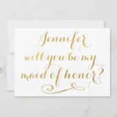 Bent u mijn meisje van de goudkalligrafie? kaart (Voorkant)