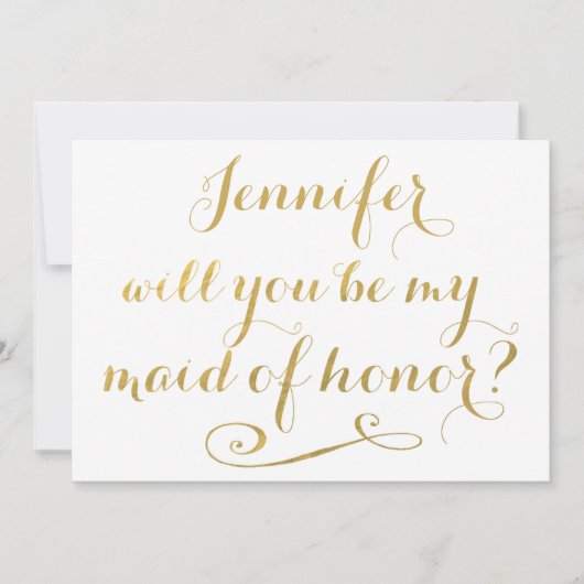 Bent u mijn meisje van de goudkalligrafie? kaart (Voorkant)