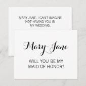 Bent u mijn meisje van Elegant Calligrafie? Kaart (Voorkant / Achterkant)