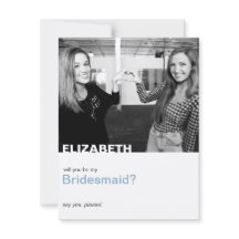 Bent u mijn moderne Bridesmaid-fotokaart?