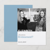 Bent u mijn moderne Bridesmaid-fotokaart? Kaart (Voorkant / Achterkant)