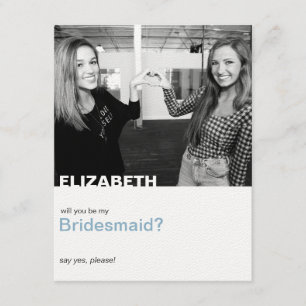 Bent u mijn moderne Bridesmaid-fotokaart? Kaart