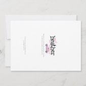 Bent u mijn MOH? Bl Bun Bride Dk Br Bun Maid Bedankkaart (Achterkant)