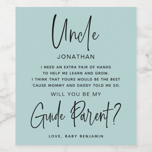 Bent u mijn ouderfoto van de Guide? Wijn Etiket (Enkel label)