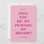 Bent u mijn persoon van eerlijkheid? Modern Roze Kaart (Voorkant)