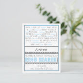 Bent u mijn Ringbearer Baby Blue/Grey Card? Kaart (Staand voorkant)