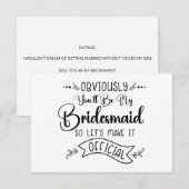Bent u mijn uitnodiging voor het Bridesmaid? (Voorkant / Achterkant)