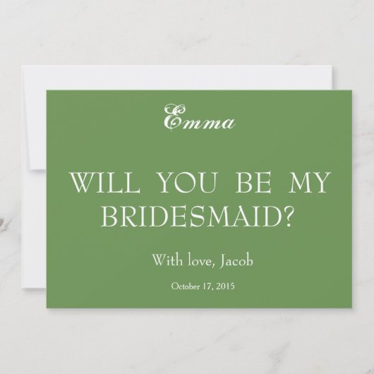Bent u mijn uitnodiging voor het Bridesmaid? (Voorkant)