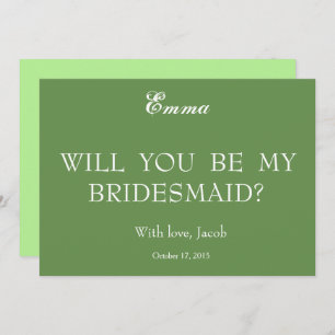 Bent u mijn uitnodiging voor het Bridesmaid?