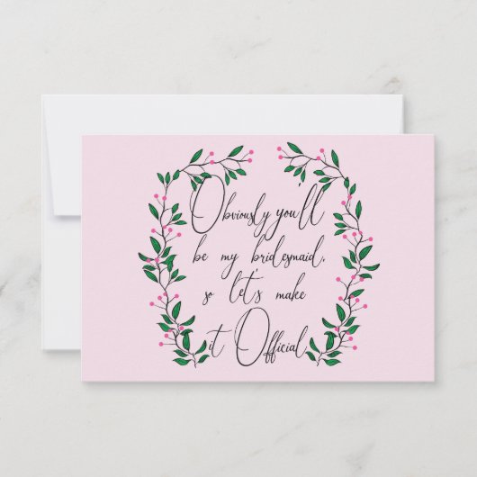 Bent u mijn uitnodiging voor het Bridesmaid? (Voorkant)
