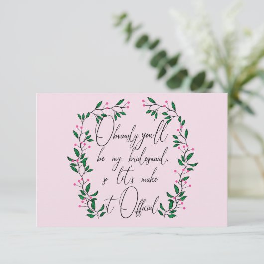 Bent u mijn uitnodiging voor het Bridesmaid? (Staand voorkant)