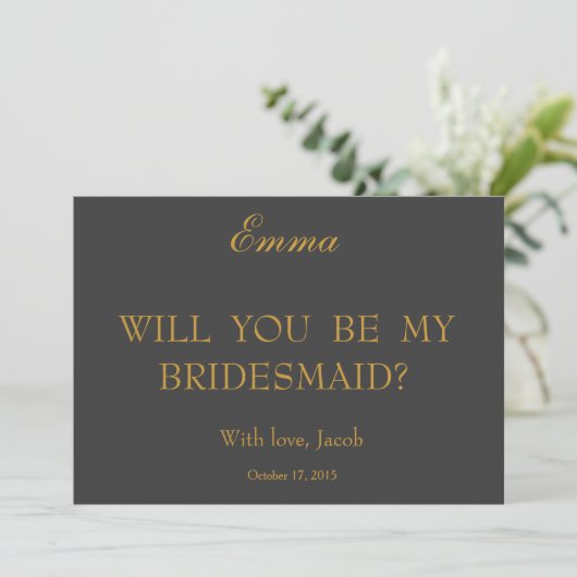 Bent u mijn uitnodiging voor het Bridesmaid? (Staand voorkant)