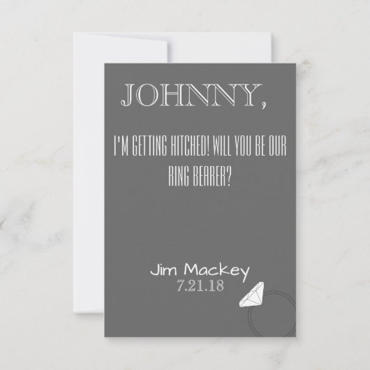 Bent u mijn uitnodiging voor het voorstel van de R (Achterkant)