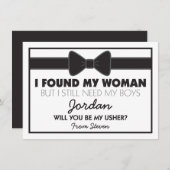 Bent u mijn Usher Black/White Bow-Stropdas? Kaart (Voorkant / Achterkant)