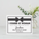 Bent u mijn Usher Black/White Bow-Stropdas? Kaart (Staand voorkant)