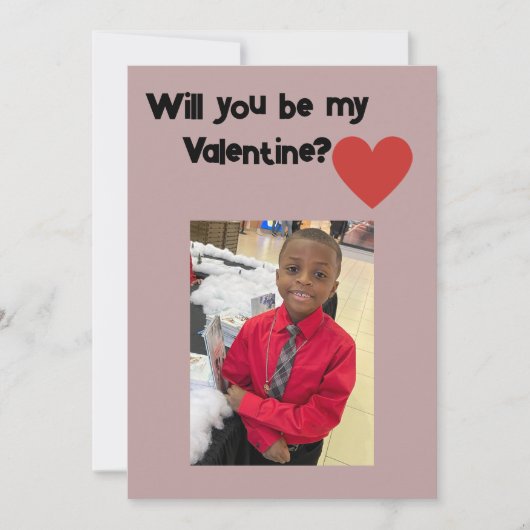 Bent u mijn Valentijn platte kaart? Bedankkaart (Voorkant)