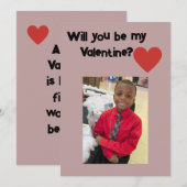 Bent u mijn Valentijn platte kaart? Bedankkaart (Voorkant / Achterkant)