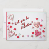 Bent u mijn Valentijn platte kaart? Kaart (Voorkant)