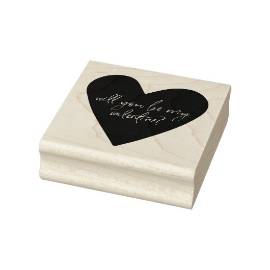 Bent u mijn Valentijn Script Font Heart Ink? Rubberstempel (Stempel)