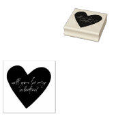 Bent u mijn Valentijn Script Font Heart Ink? Rubberstempel (Gestempeld)
