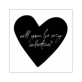 Bent u mijn Valentijn Script Font Heart Ink? Rubberstempel (Afrduk)