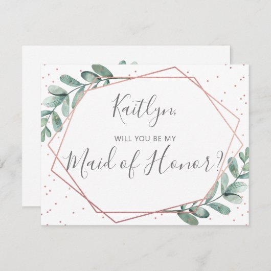 Bent u mijn vriend van Eucalyptus Geometric? (Voorkant / Achterkant)