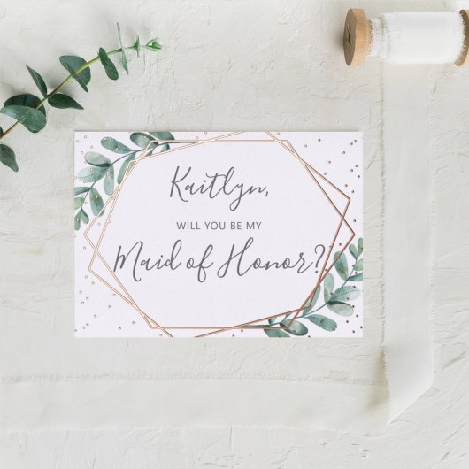 Bent u mijn vriend van Eucalyptus Geometric? Folie Uitnodiging