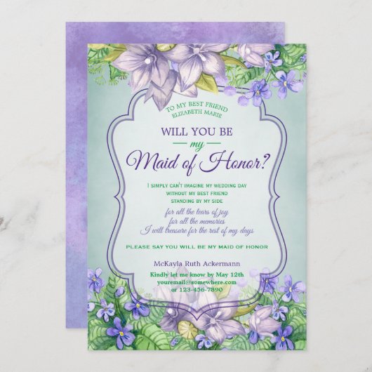 Bent u mijn zegsman van Lila geweld? Kaart (Voorkant / Achterkant)