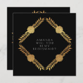 Bent u mijn zwarte bruidsmeisje kaart (Voorkant / Achterkant)