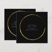 Bent u mijn zwarte bruidsmeisje kaart (Voorkant / Achterkant)